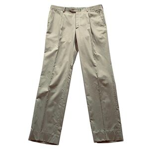 Brioni Tan Pleat Front Trouser 35